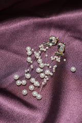 EARRINGS - White colour Search code 8010