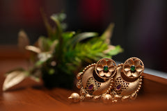 EARRINGS -Golden colour Search code 8017