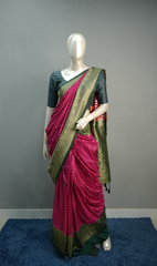 Ready to Wear Saree - Rani colour Search code 1000