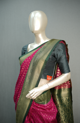 Ready to Wear Saree - Rani colour Search code 1000