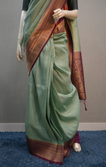 Ready to Wear Saree -Powder blue to wine colour Search code 1002