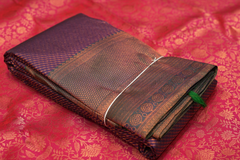 KANCHIPURAM WEDDING SAREE-Wine and Green Shade Search code 5006