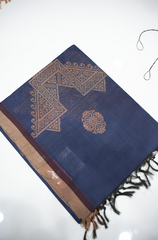 COTTON SAREE- Blue Shade Search code 5023