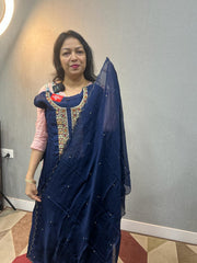 SALWAR SUIT SET -Navy Blue colour Search code 9506