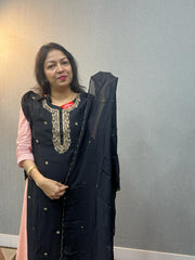 SALWAR SUIT SET -Black colour Search code 9511