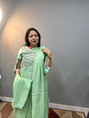 SALWAR SUIT SET - Green colour Search code 9501