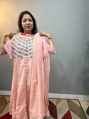 SALWAR SUIT SET - Peach colour Search code 9500