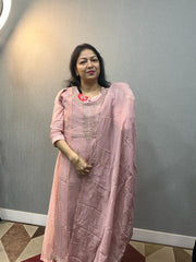 SALWAR SUIT SET -Dusty peach colour Search code 9519