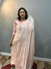 SALWAR SUIT SET - Peach colour Search code 9515
