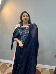SALWAR SUIT SET -Navy blue colour Search code 9520