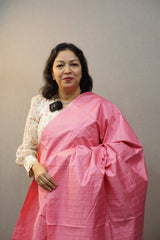 Bamboo tussar Saree - Pink color Search code 2900