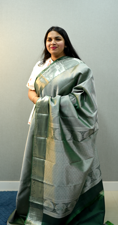 Women's Silver Saree | Women's Silver Saree | Wearable Art