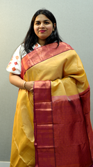 Sandal Color Saree | Sandal Kanchipuram Saree | Wearable Art