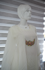 Women's White Salwar Suit | White Salwar Suit | Wearable Art