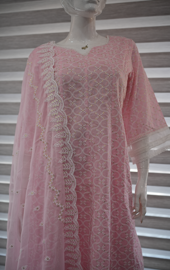 Women's Pink Salwar Suit | Wearable Art