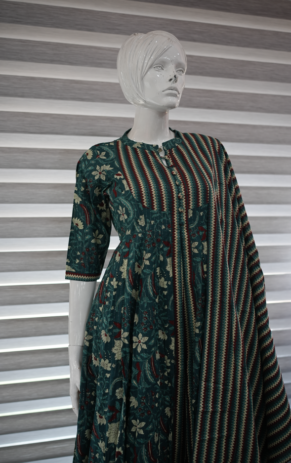 Blue Salwar Suit Set | Women's Blue Salwar Suit | Wearable Art