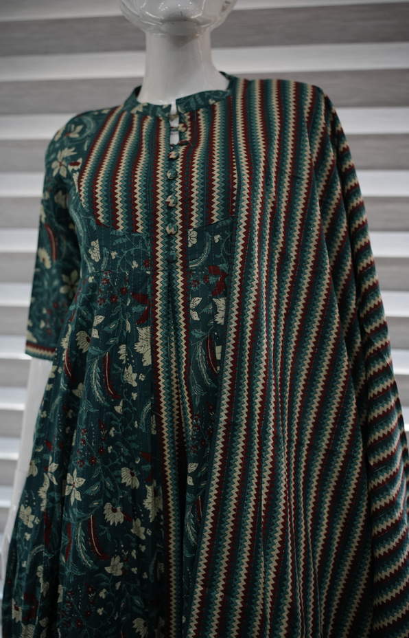 Blue Salwar Suit Set | Women's Blue Salwar Suit | Wearable Art