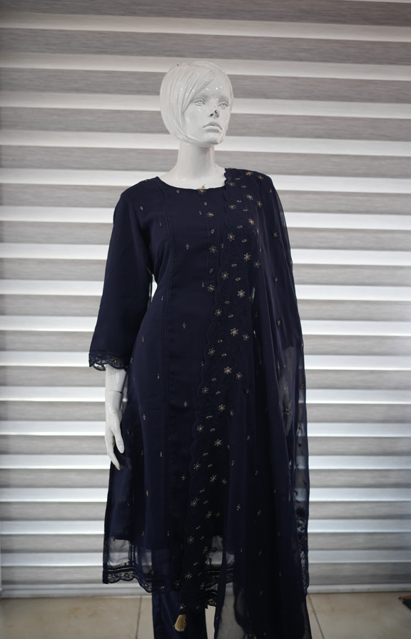 Navy Blue Salwar Suit | Women's Salwar Suit | Wearable Art