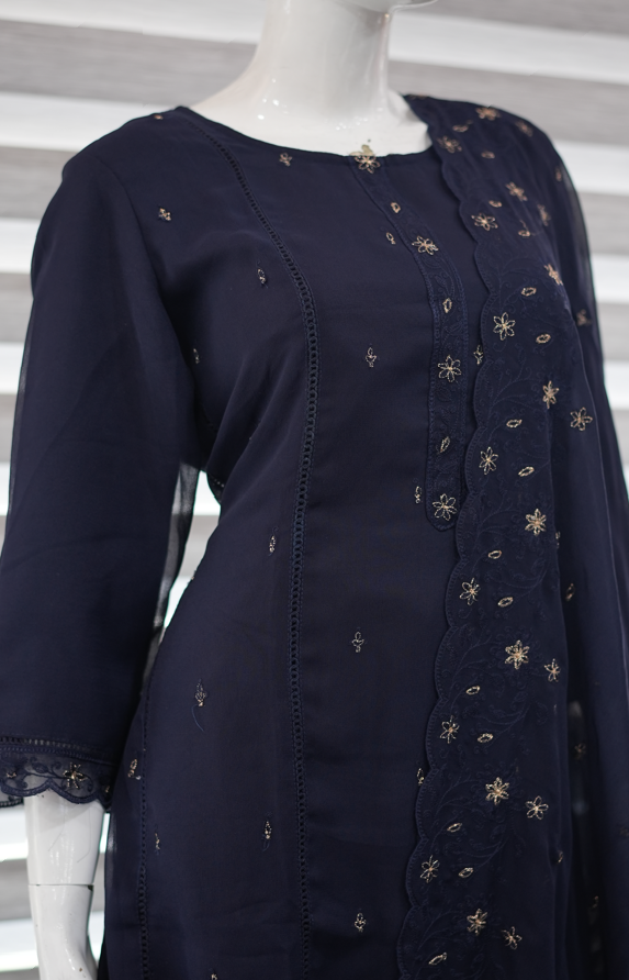 Navy Blue Salwar Suit | Women's Salwar Suit | Wearable Art