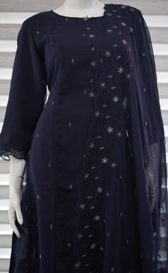 Navy Blue Salwar Suit | Women's Salwar Suit | Wearable Art