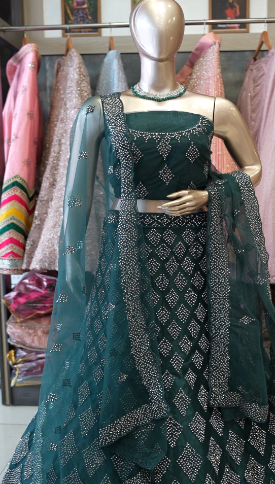 Turquoise Blue Lehenga | Buy Turquoise Blue Lehenga | Wearable Art