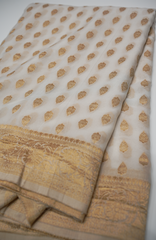 DYABLE SAREE- White Shade Search code 5014