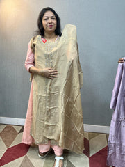 SALWAR SUIT SET  -Chiku colour  Search code 9512