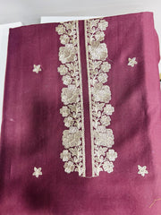 UNSTITCHED SALWAR SUIT SET- Purple shade Search code 1602