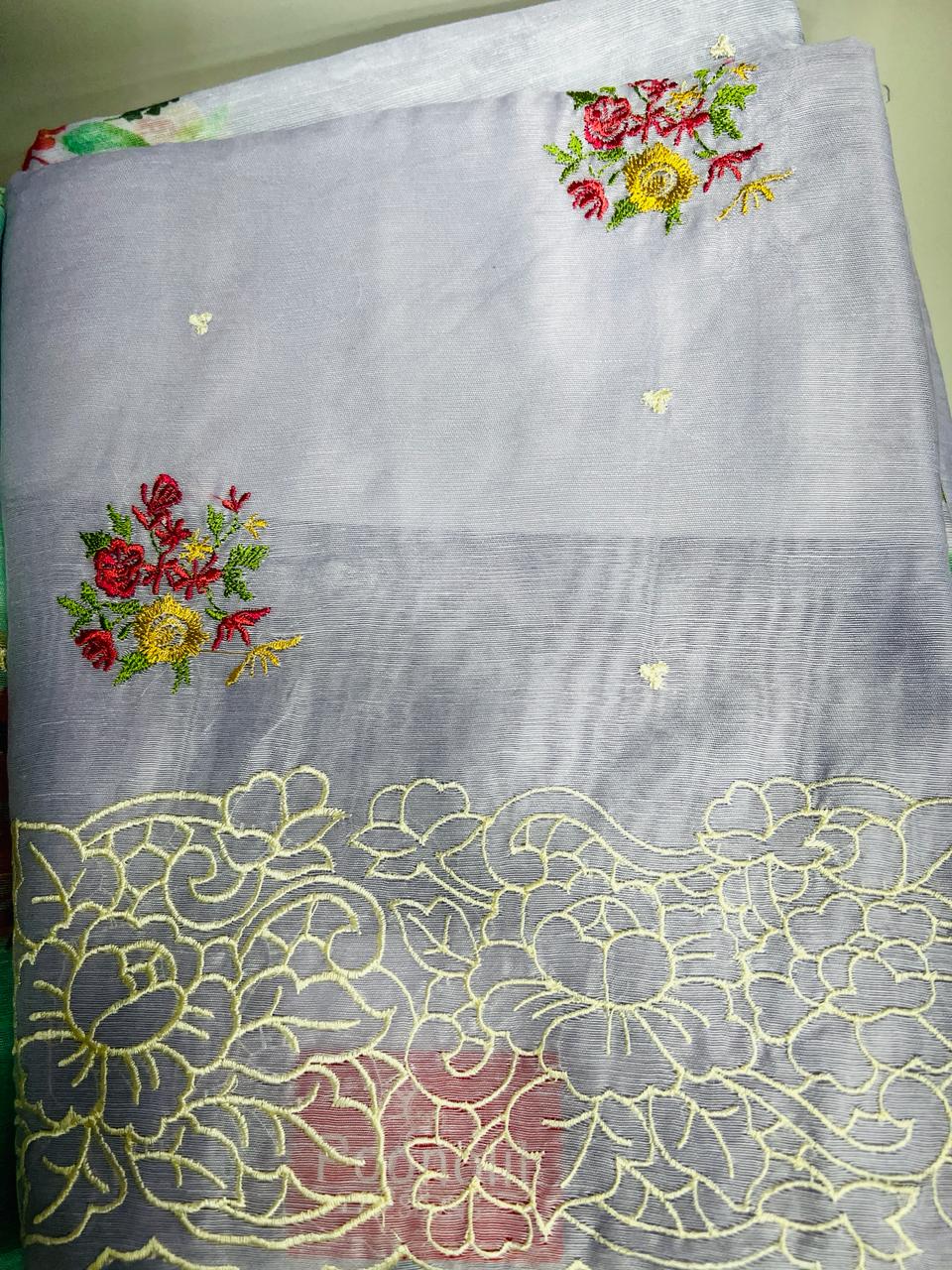 UNSTITCHED SALWAR SUIT SET- Voilet shade Search code 1625